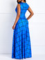 Western Expansion V-neck Plaid Zipper Maxi Dresses (Style V200851)