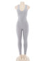 Skinny Western Plain Polyester Backless Jumpsuit (Style V200864)