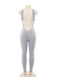 Skinny Western Plain Polyester Backless Jumpsuit (Style V200864)