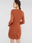 Casual Bodycon Round Neck Plain Ruffle Casual Dresses (Style V200885)