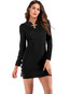 Sexy Bodycon Plain Button Bodycon Dresses (Style V200889)