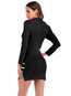 Sexy Bodycon Plain Button Bodycon Dresses (Style V200889)
