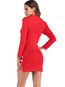 Sexy Bodycon Plain Button Bodycon Dresses (Style V200889)