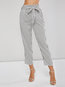 Maxi Slim Casual Strappy Striped Casual Pants (Style V200891)