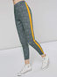 Ankle Length Slim Western Patchwork Plaid Casual Pants (Style V200892)