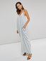 Bohemian Spaghetti Strap Plain Backless Cotton Blends Boho Dresses (Style V200898)