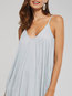 Bohemian Spaghetti Strap Plain Backless Cotton Blends Boho Dresses (Style V200898)