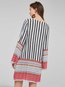 Casual Straight Round Neck Striped Patchwork Casual Dresses (Style V200907)