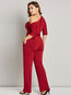 Maxi Skinny Sexy Plain Strappy Jumpsuit (Style V200912)