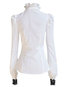 Turtleneck Standard Slim Plain Polyester Blouse (Style V200923)