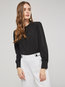 Stand Collar Slim Gradient Chiffon Patchwork Blouse (Style V200926)