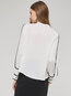 Stand Collar Slim Casual Color Block Patchwork Blouse (Style V200927)