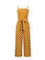 Ankle Length Slim Fashion Polka Dot Strappy Jumpsuit (Style V200942)