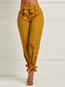 Maxi Slim Casual Bow Plain Casual Pants (Style V200943)