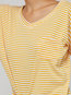 Round Neck Standard Slim Sweet Striped T Shirt (Style V200955)