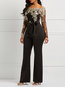 Maxi Slim Sexy Patchwork Jumpsuit (Style V200969)