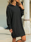 Casual Straight Hooded Plain Casual Dresses (Style V200975)