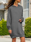 Casual Straight Hooded Plain Casual Dresses (Style V200975)