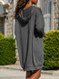 Casual Straight Hooded Plain Casual Dresses (Style V200975)