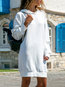 Casual Straight Hooded Plain Casual Dresses (Style V200975)