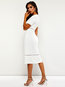 Elegant Bodycon V-neck Plain Patchwork Knee Length Dresses (Style V201004)