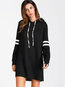 Casual Straight Hooded Striped Patchwork Casual Dresses (Style V201013)