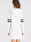 Casual Straight Hooded Striped Patchwork Casual Dresses (Style V201013)