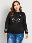 Standard Loose Casual Cartoon Pattern Hoodie (Style V201040)