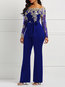 Maxi Slim Sexy Patchwork Jumpsuit (Style V201042)