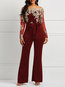 Maxi Slim Fashion Patchwork Jumpsuit (Style V201044)