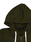 Hooded Midi Casual Plain Zipper Hoodie (Style V201069)