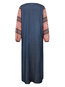 Muslim A-line Patchwork Maxi Dresses (Style V201076)