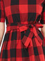 Casual A-line Plaid Polyester Casual Dresses (Style V201079)