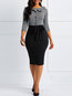 Casual Bodycon Plaid Patchwork Casual Dresses (Style V201091)