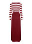 Casual A-line V-neck Striped Patchwork Casual Dresses (Style V201108)