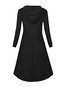 Casual Trumpet Hooded Plain Casual Dresses (Style V201109)