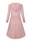 Casual Trumpet Hooded Plain Casual Dresses (Style V201109)