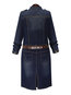 Casual Straight Stand Collar Plain Belt Casual Dresses (Style V201116)