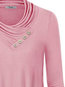 Heap Collar Midi Loose Simple Cotton T Shirt (Style V201120)