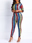 Maxi Slim Casual Pattern Jumpsuit (Style V201139)