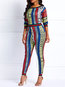Maxi Slim Casual Pattern Jumpsuit (Style V201139)