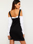 Casual Bodycon Plain Cut Out Polyester Casual Dresses (Style V201156)