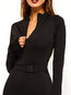 Mini Slim Casual Plain Polyester Jumpsuit (Style V201160)