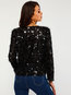 Standard Loose Plain Polyester Tassel Sweater (Style V201165)