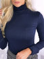 Slim Western Plain Polyester Patchwork Sweater (Style V201170)