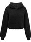 Hooded Short Loose Casual Plain Hoodie (Style V201171)
