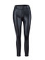 Fashion Button Pu Leather Plain Leggings (Style V201179)