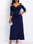 Elegant A-line Plain Satin Maxi Dresses (Style V201196)