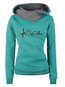 Hooded Midi Floral Cotton Blends Embroidered Hoodie (Style V201197)