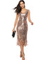 Party Bodycon V-neck Plain Tassel Bodycon Dresses (Style V201210)